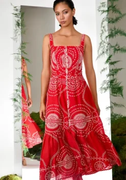 Discount Charo Ruiz Graba Long Dress Red Nelum