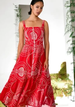 Discount Charo Ruiz Graba Long Dress Red Nelum