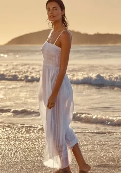 Online Sea Level Heatwave Bandeau Dress White