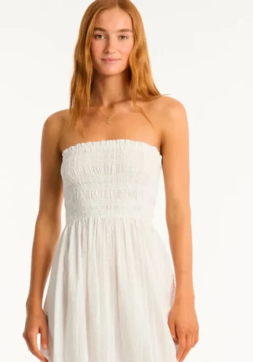 Online Sea Level Heatwave Bandeau Dress White