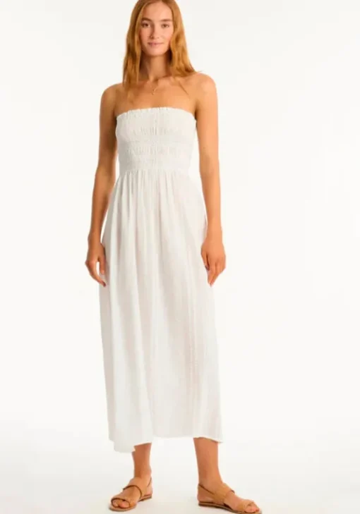 Online Sea Level Heatwave Bandeau Dress White
