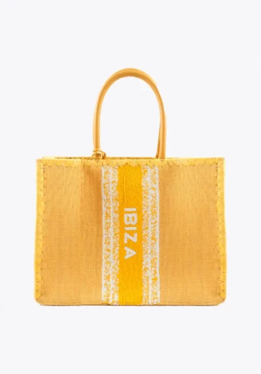 Best De Siena Ibiza Jute Tote Bag Yellow