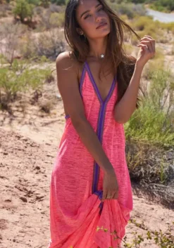 Online Pitusa Inca Maxi Sun Dress Hot Pink