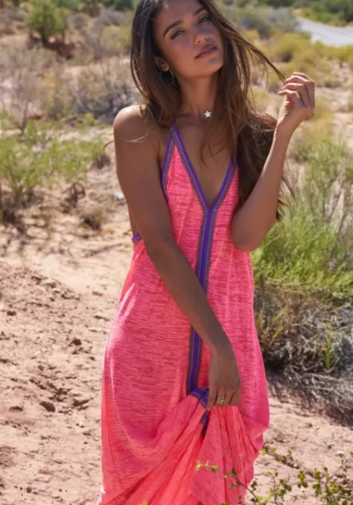 Online Pitusa Inca Maxi Sun Dress Hot Pink