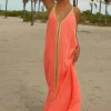 Discount Pitusa Inca Maxi Sun Dress Watermelon