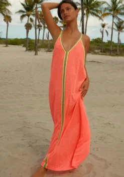 Discount Pitusa Inca Maxi Sun Dress Watermelon