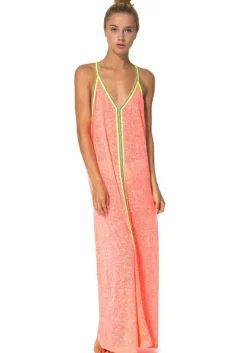 Discount Pitusa Inca Maxi Sun Dress Watermelon