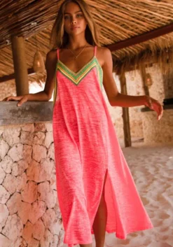 Discount Pitusa Inca Slip Dress Hot Pink