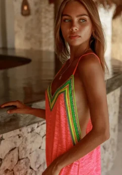 Discount Pitusa Inca Slip Dress Hot Pink
