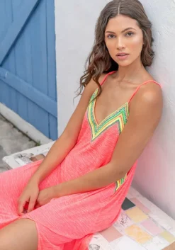 Discount Pitusa Inca Slip Dress Hot Pink