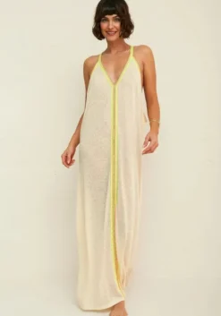 Sale Pitusa Inca Sun Dress Ecru