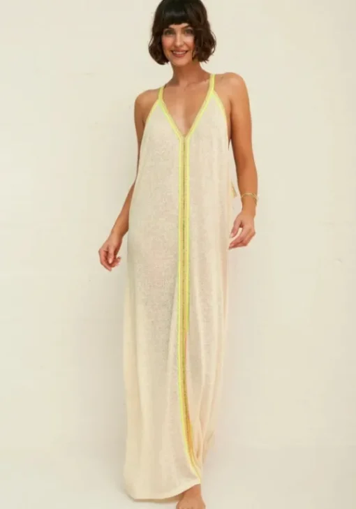 Sale Pitusa Inca Sun Dress Ecru