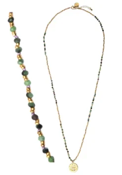Sale Belle Mais Pas Que Indira Necklace Green