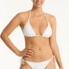 New Sea Level Interlace Triangle Bikini White