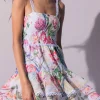 Online Charo Ruiz Iris Short Dress White Botanical