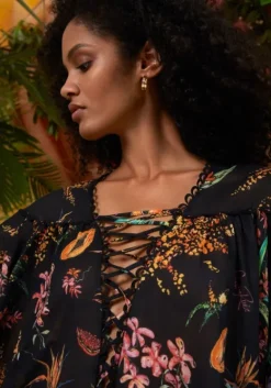 Discount Charo Ruiz Ivet Kaftan Black Fresca