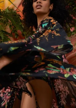 Discount Charo Ruiz Ivet Kaftan Black Fresca