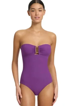 Online JETS Swimwear Jetset Bandeau Swimsuit Amethyst