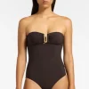 Sale JETS Swimwear Jetset Bandeau Swimsuit Chocolate