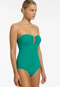 Sale JETS Swimwear Jetset Bandeau Swimsuit Mineral