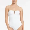 Fashion JETS Swimwear Jetset Bandeau Swimsuit White
