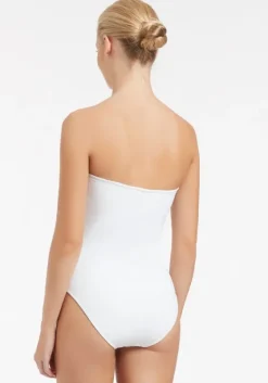 Fashion JETS Swimwear Jetset Bandeau Swimsuit White
