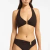 New JETS Swimwear Jetset DD Halter Bikini Chocolate