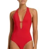 Outlet JETS Swimwear Jetset Deep V Swimsuit Rosso