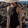 New JETS Swimwear Jetset High Neck Swimsuit Black