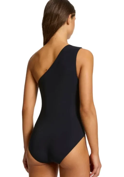 Hot JETS Swimwear Jetset Lien One Shoulder Swimsuit Black