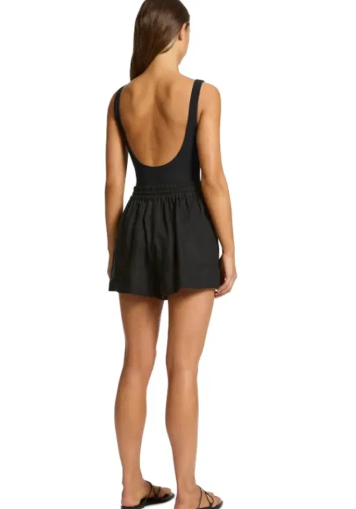 Best JETS Swimwear Jetset Linen Short Black