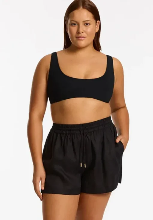 Best JETS Swimwear Jetset Linen Short Black