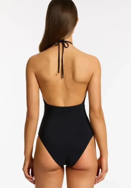 Fashion JETS Swimwear Jetset Lure High Neck Swimsuit Black