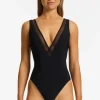 Clearance JETS Swimwear Jetset Lure Plunge Swimsuit Black