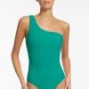 Best JETS Swimwear Jetset One Shoulder Swimsuit Mineral
