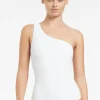 Outlet JETS Swimwear Jetset One Shoulder Swimsuit White Mineral