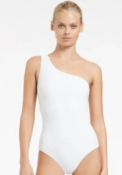Outlet JETS Swimwear Jetset One Shoulder Swimsuit White Mineral