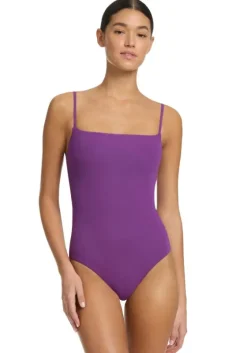Fashion JETS Swimwear Jetset Tank Swimsuit Amethyst