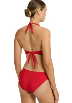Hot JETS Swimwear Jetset Twist Front Halter Bikini Rosso