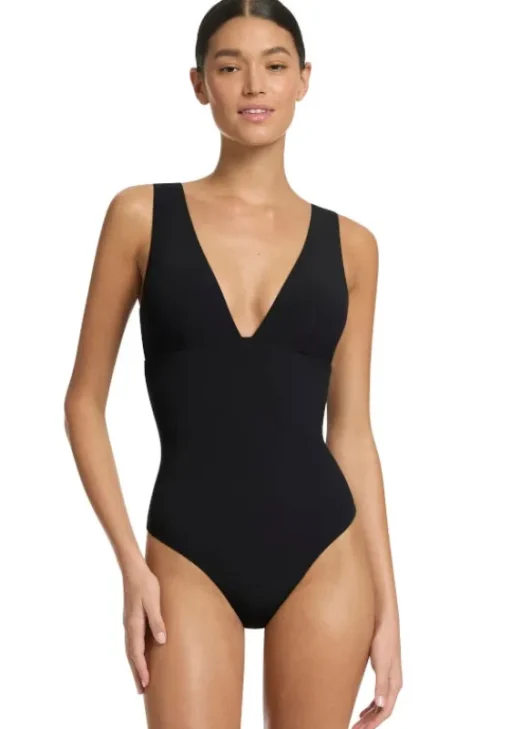 Sale JETS Swimwear Jetset V Neck Swimsuit Black