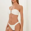 New Vix Swimwear Jill Square Bandeau Bikini Off White