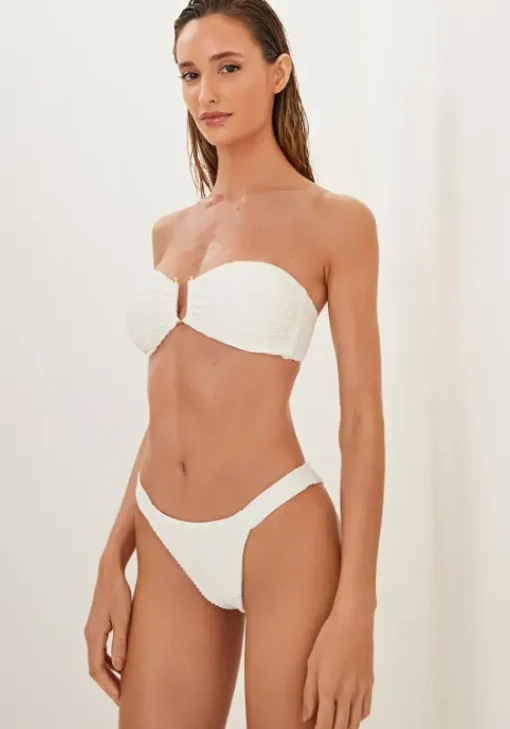 New Vix Swimwear Jill Square Bandeau Bikini Off White