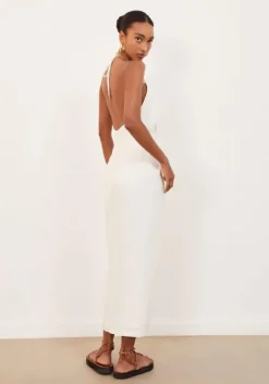 New Vix Swimwear Kana Midi Dress White