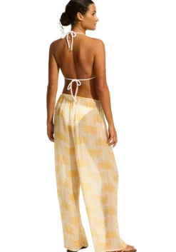 New Seafolly Kasbah Sheer Beach Pant Kasbah Yellow