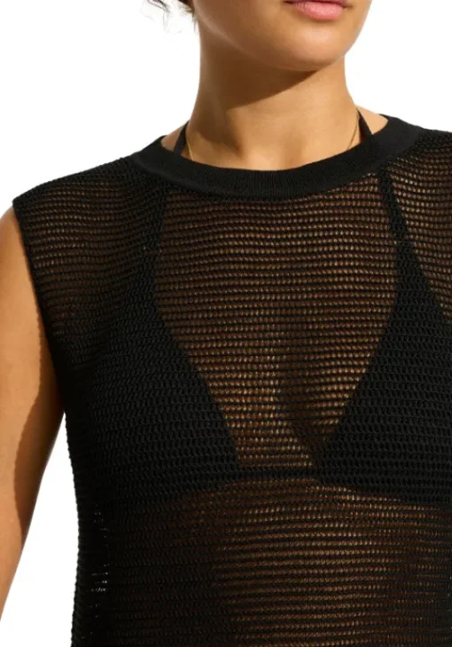 Clearance Seafolly Knit Maxi Dress Black