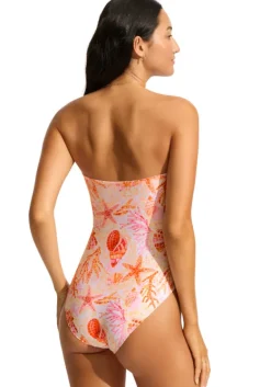 Best Seafolly La Mer Bandeau Swimsuit White