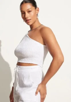 Hot Faithfull The Brand Le Monoa One Shoulder Top White