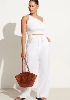Hot Faithfull The Brand Le Monoa One Shoulder Top White