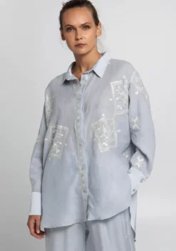 Clearance Greek Archaic Kori Lefkada Shirt Tunic Grey