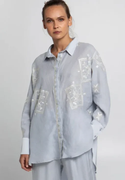 Clearance Greek Archaic Kori Lefkada Shirt Tunic Grey